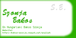 szonja bakos business card